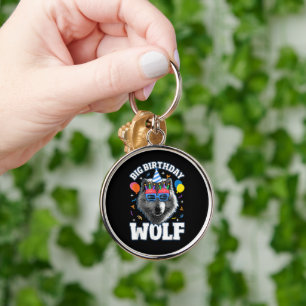 Chaveiro Grande Lobo de Aniversário para Lobos