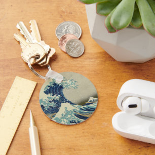 Chaveiro Grande Onda na Costa de Kanagawa por Hokusai