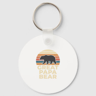 Chaveiro Grande Papai Urso Retro Pôr do Sol Vintage Design