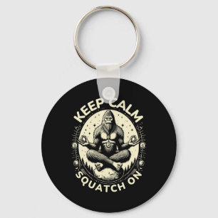 Chaveiro Grande Pé Pose de Yoga Sasquatch Engraçado Mantenh