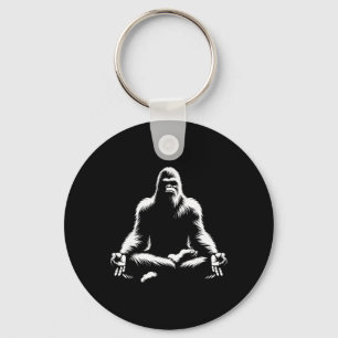 Chaveiro Grande Pose de Yoga Sasquatch Meditação 