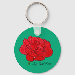 Chaveiro Grande Rosa Vermelha