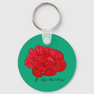 Chaveiro Grande Rosa Vermelha 