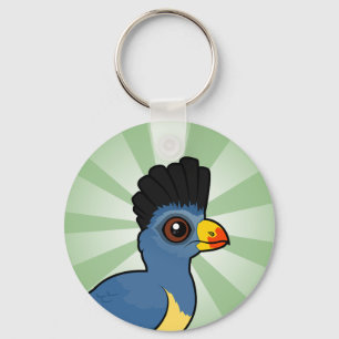 Chaveiro Grande Turaco azul
