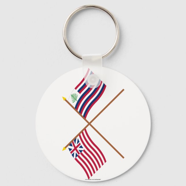 Chaveiro Grande União Cruzada - Bandeira & Nova Inglaterra  (Frente)