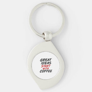 Chaveiro Grandes ideias começam com café
