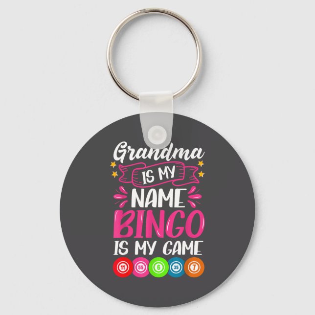 Chaveiro Grandma Bingo Player Funny Bingo Quote Design  (Frente)