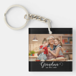 Chaveiro Grandma Established Script Gift Photo