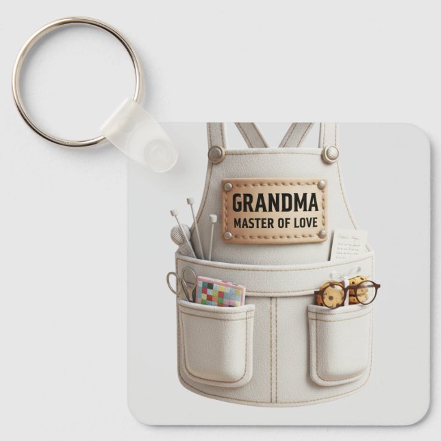 Chaveiro Grandma Master of Love Keychain –Cute Apron Design (Frente)