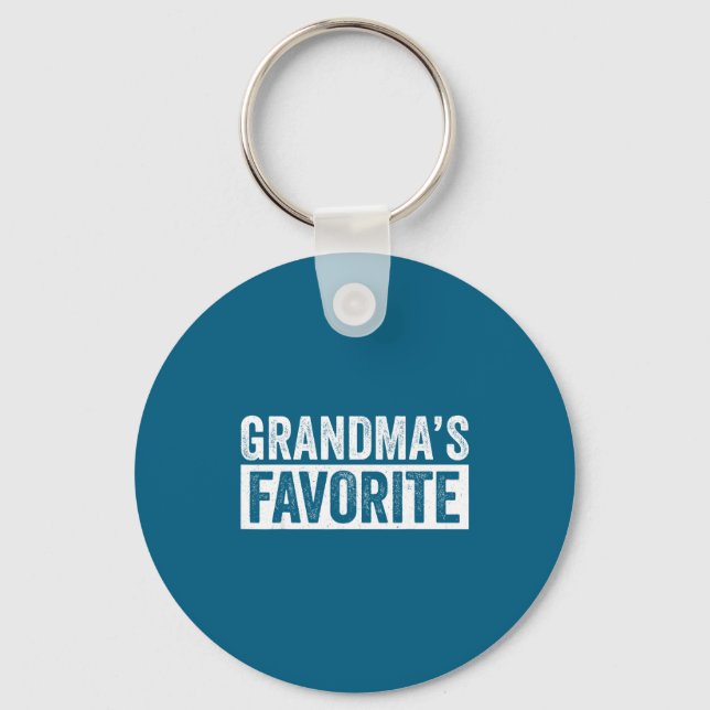 Chaveiro Grandmas Favorite Grandson Funny Granhild Granddau (Frente)