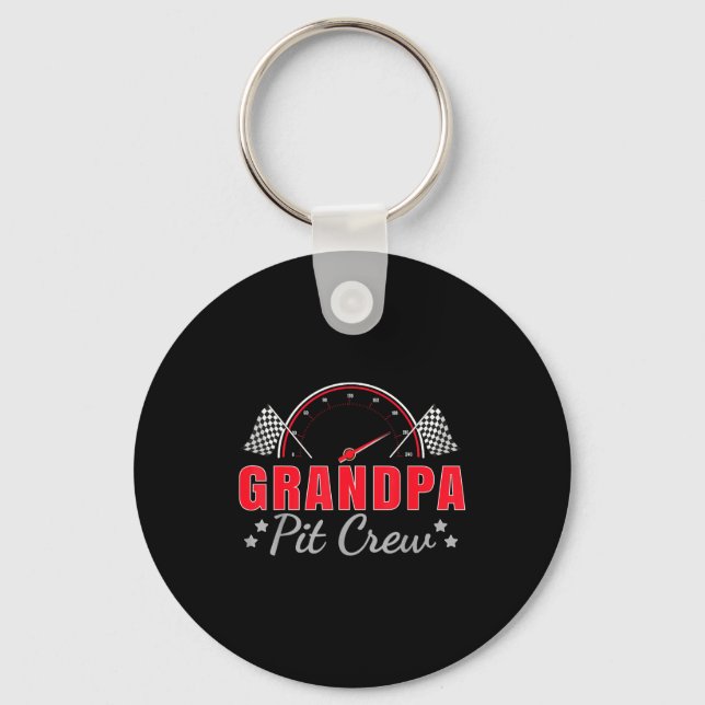 Chaveiro Grandpa T Crew Race Car Driver Birthday Party Raci (Frente)