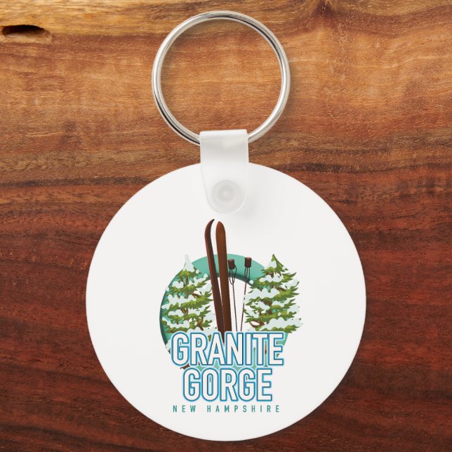 Chaveiro Granite Gorge new Hampshire ski (Verso)