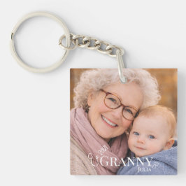 Chaveiro Granny Photo Established Year Modern Heart