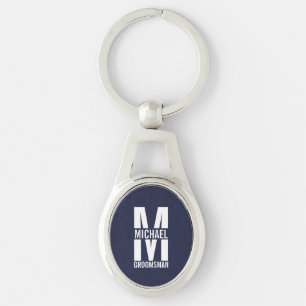 Chaveiro Grão de Noivos Personalizados Moderno Monograma e