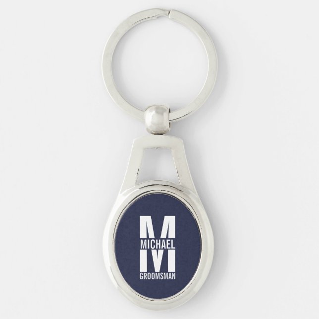 Chaveiro Grão de Noivos Personalizados Moderno Monograma e  (Frente)
