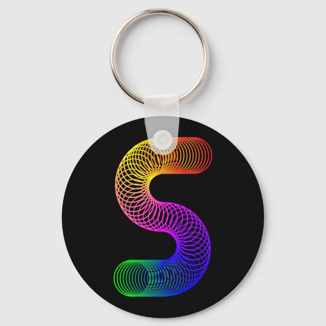 Chaveiro Graphic Art Letter S (Frente)