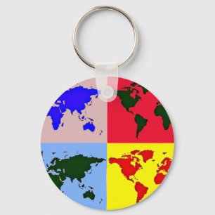 Chaveiro graphic world map