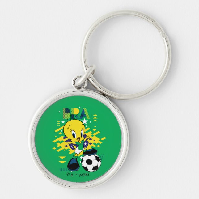 Chaveiro Grático do TWEETY™ Time Brasil Futebol (Frente)