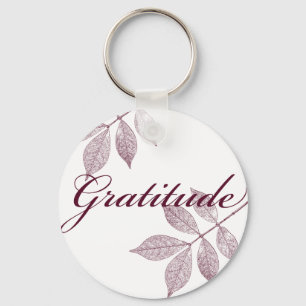 Chaveiro Gratitude inspirada das palavras