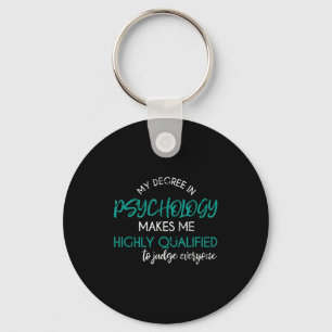 Chaveiro Grau De Psicologia Engraçado Psicólogo Sarcástico