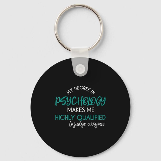 Chaveiro Grau De Psicologia Engraçado Psicólogo Sarcástico  (Frente)