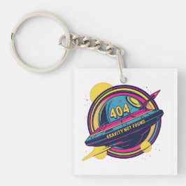 Chaveiro Gravidade 404 Não Encontrada - Arte Pop de Espaço 