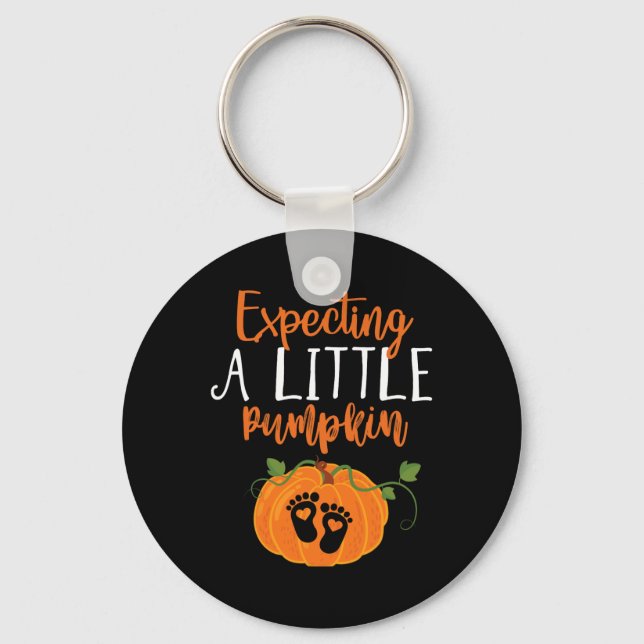 Chaveiro Gravidez De Halloween Mamãe Esperava Um Pequeno Pu (Frente)