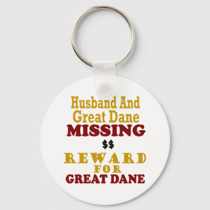 Chaveiro Great dane & recompensa faltante do marido para