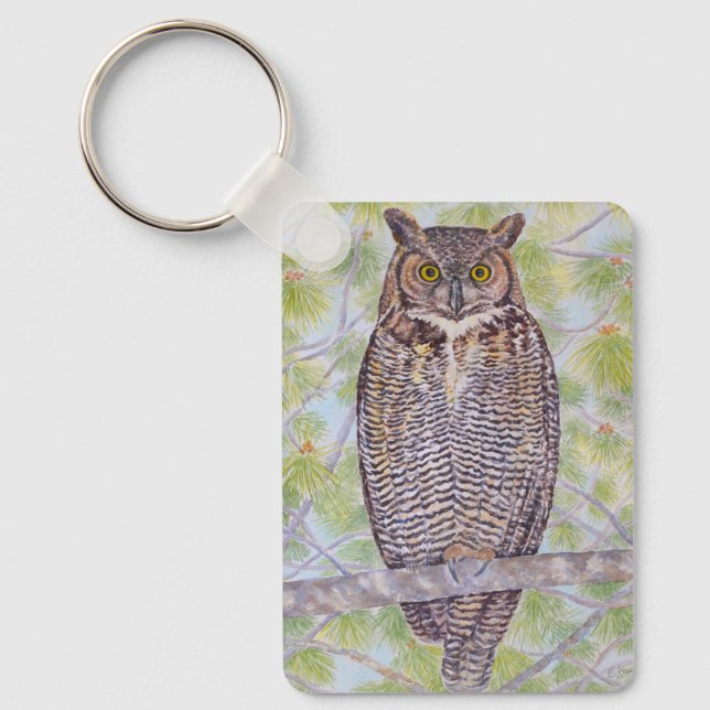 Chaveiro Great Horned Owl (Frente)