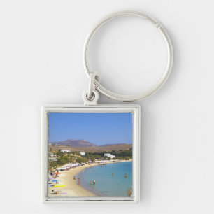 Chaveiro Grécia, Ilha de Paros, Praia de Krios vista de cim