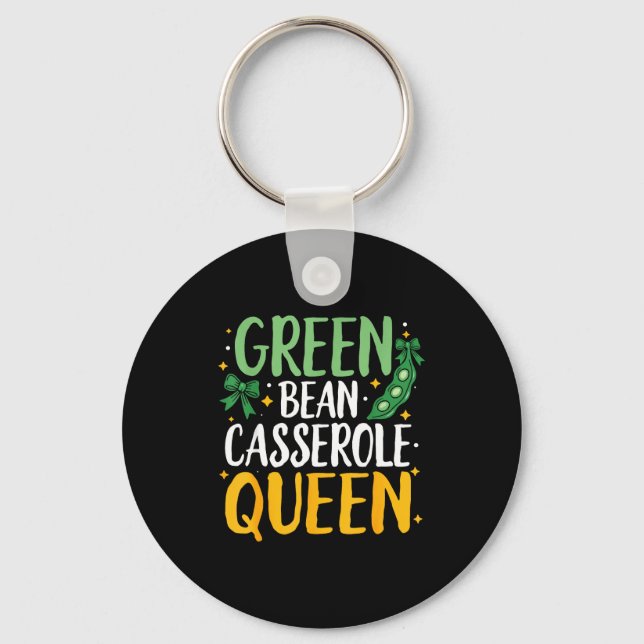 Chaveiro Green Bean Cerole Queen Kitchen Funny Thanksgiving (Frente)