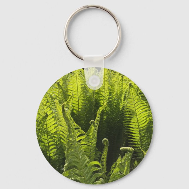 Chaveiro “Green ferns and curling fronds” (Frente)
