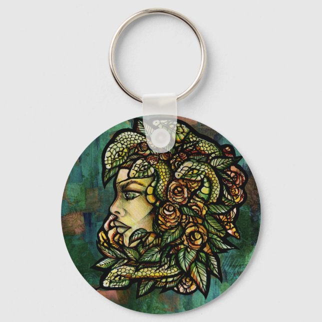 Chaveiro Green Medusa Cobra Gorgon (Frente)