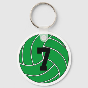 Chaveiro Green Voleibol Player Custom Jersey Number Esporte