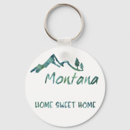 Chaveiro Green Watercolor Home Sweet Home Home Montana Key 