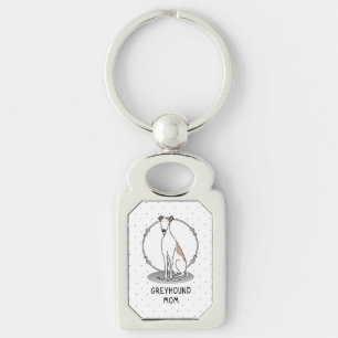 Chaveiro Greyhound Mãe (branco) Cachorro Bonito Mãe