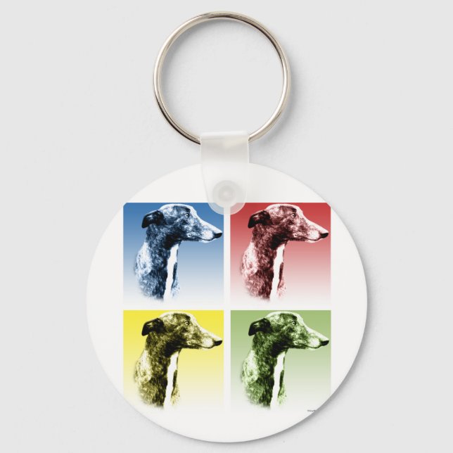 Chaveiro Greyhound Pop Art (Frente)