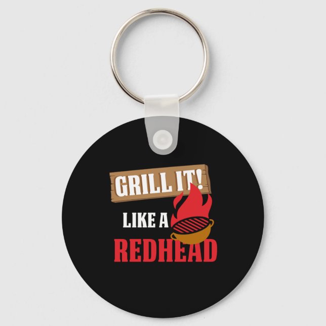 Chaveiro Grill Ir Como Um Cabelo Vermelho Cabelo Vermelho U (Frente)