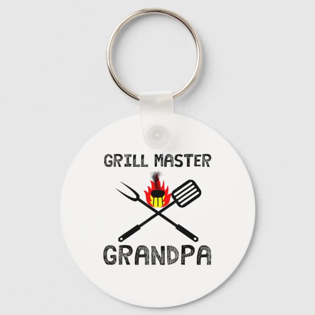 Chaveiro Grill Master Avô Presente Gift Mens Churrasco de V (Frente)