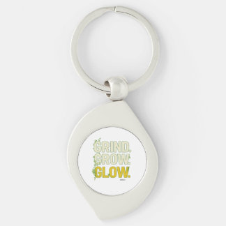 Chaveiro GRIND.GROW.GLOW.—Tipografia Botânica Inspiradora