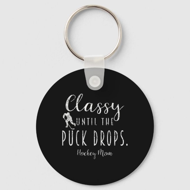 Chaveiro Grite Até Que O Disco Caia Mãe De Hockey Mãe De Ho (Frente)