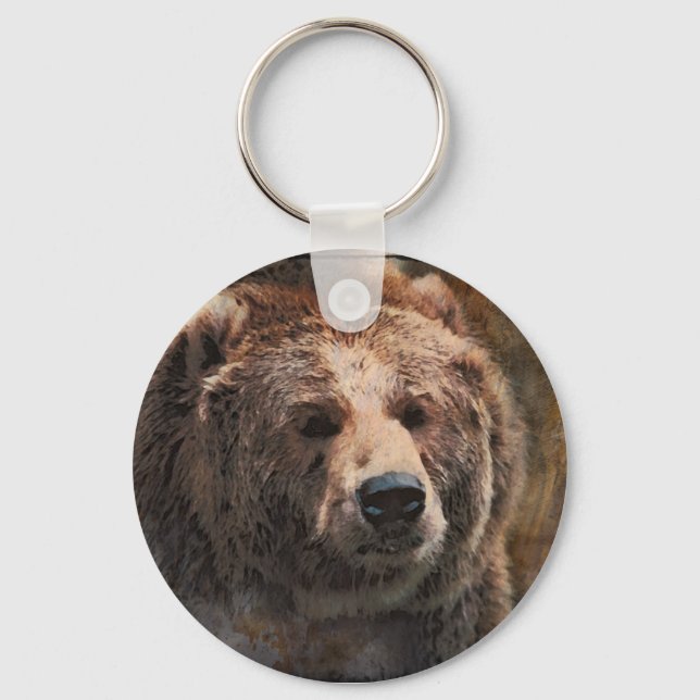 Chaveiro Grizzly pintado (Frente)