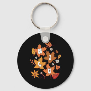 Chaveiro Groovy Autumn NICU Enferse Maple Leaf Fall Vibes D