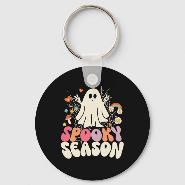 Chaveiro Groovy Boo Ghost Spooky Figurinos de Halloween Men (Frente)