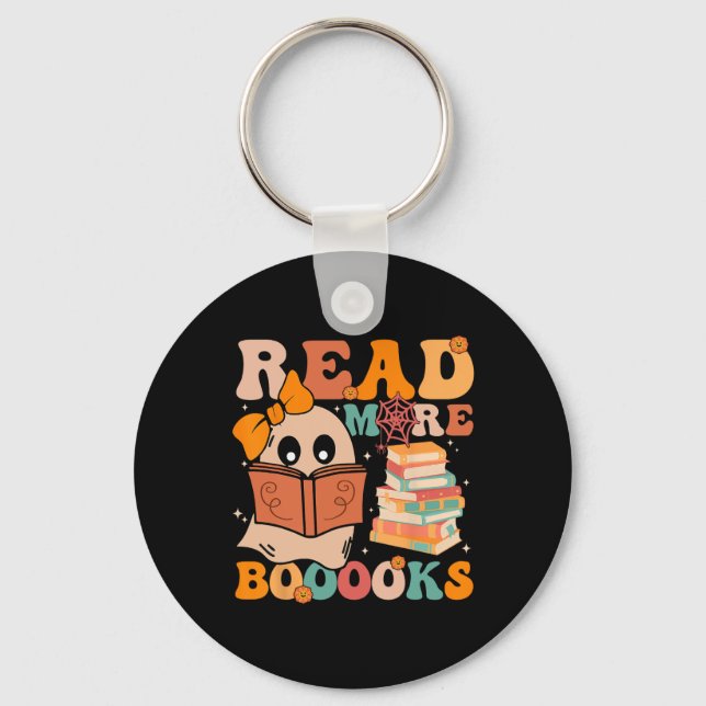 Chaveiro Groovy Boooks Ghost Leia Mais Livros Engraçado Pro (Frente)