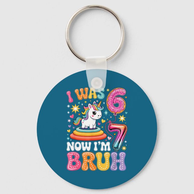 Chaveiro Groovy Eu Tinha 6 Anos Agora Tenho 7 Piada 6 7 Sei (Frente)