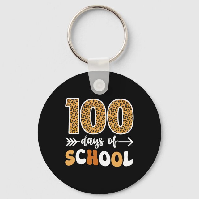 Chaveiro Groovy Leopard 100º Dia de Professores 10 (Frente)