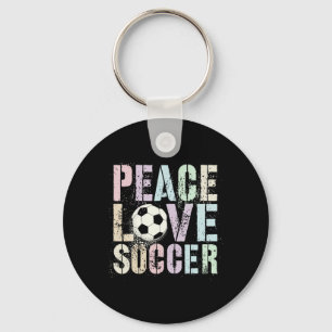 Chaveiro Groovy Paz Amor Futebol Dia de Jogo Mulheres Gol C