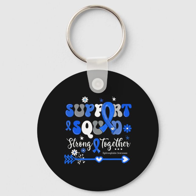 Chaveiro Groovy Support Squad Blue Ribbon Hydrocephalus Awa (Frente)