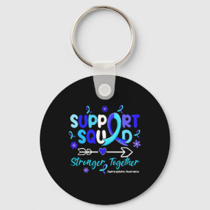 Chaveiro Groovy Support Squad Blue Ribbon Hydrocephalus Awa